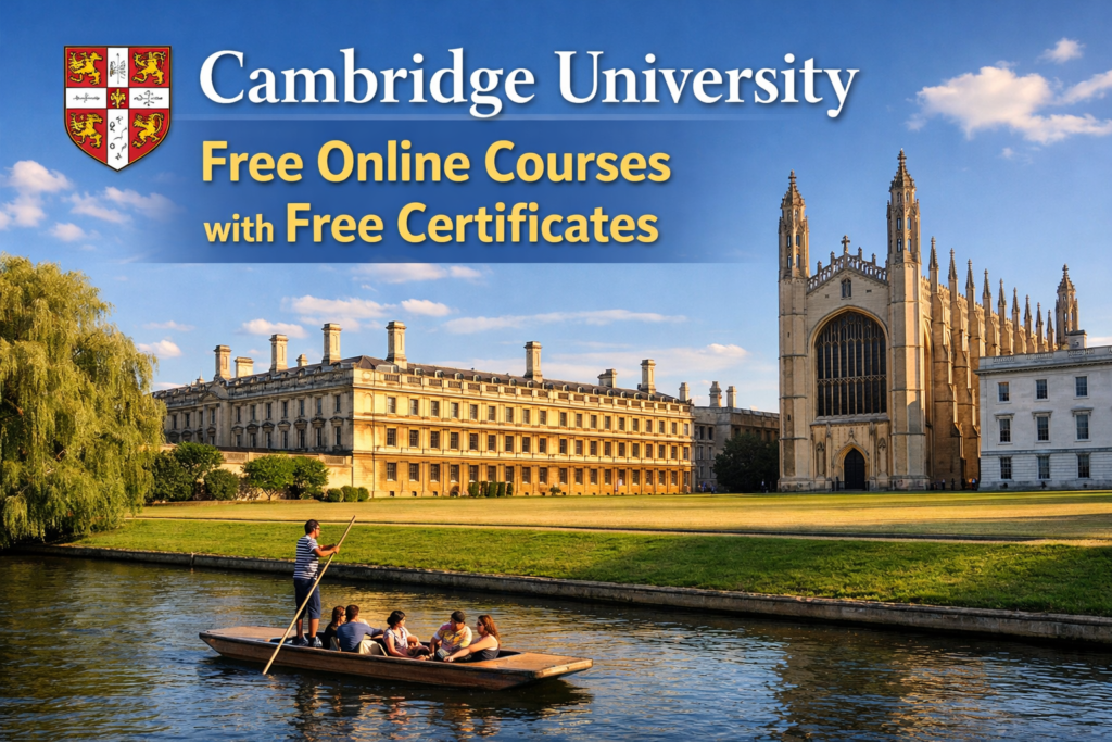 Cambridge University Free Online Courses with Free Certificates