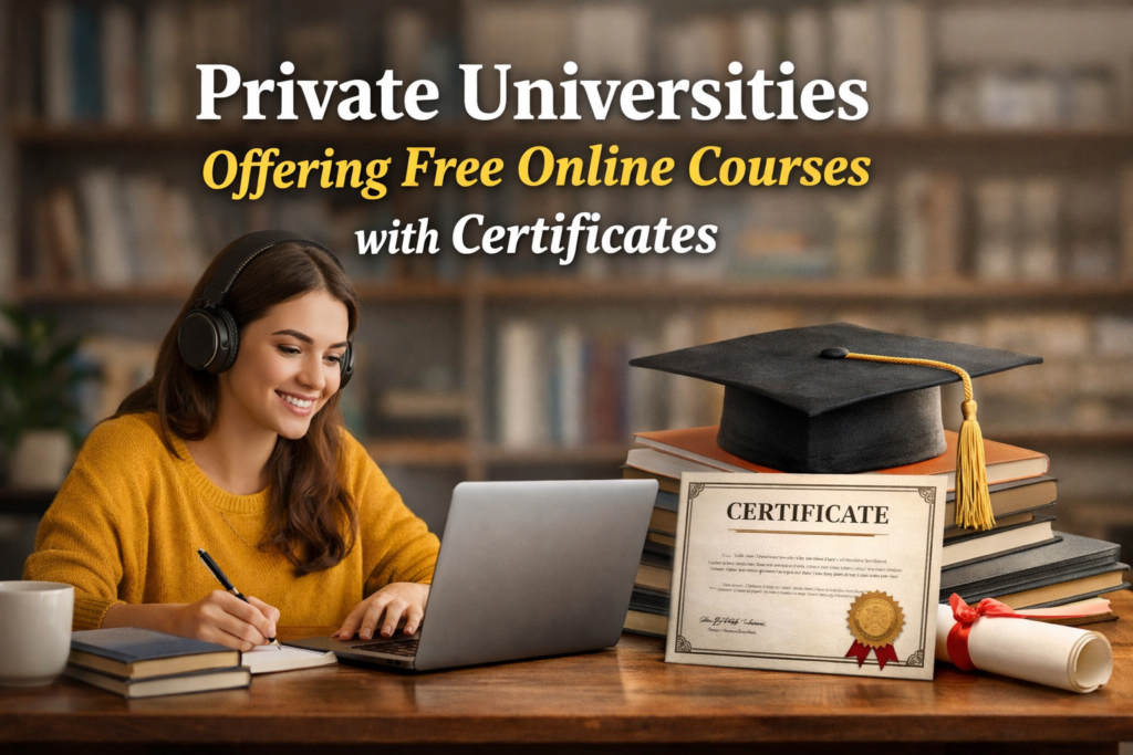 Private Universities Offering Free Online Courses with Certificates