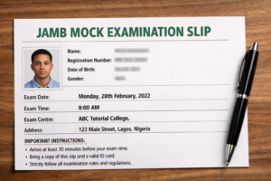 jamb mock examination slip