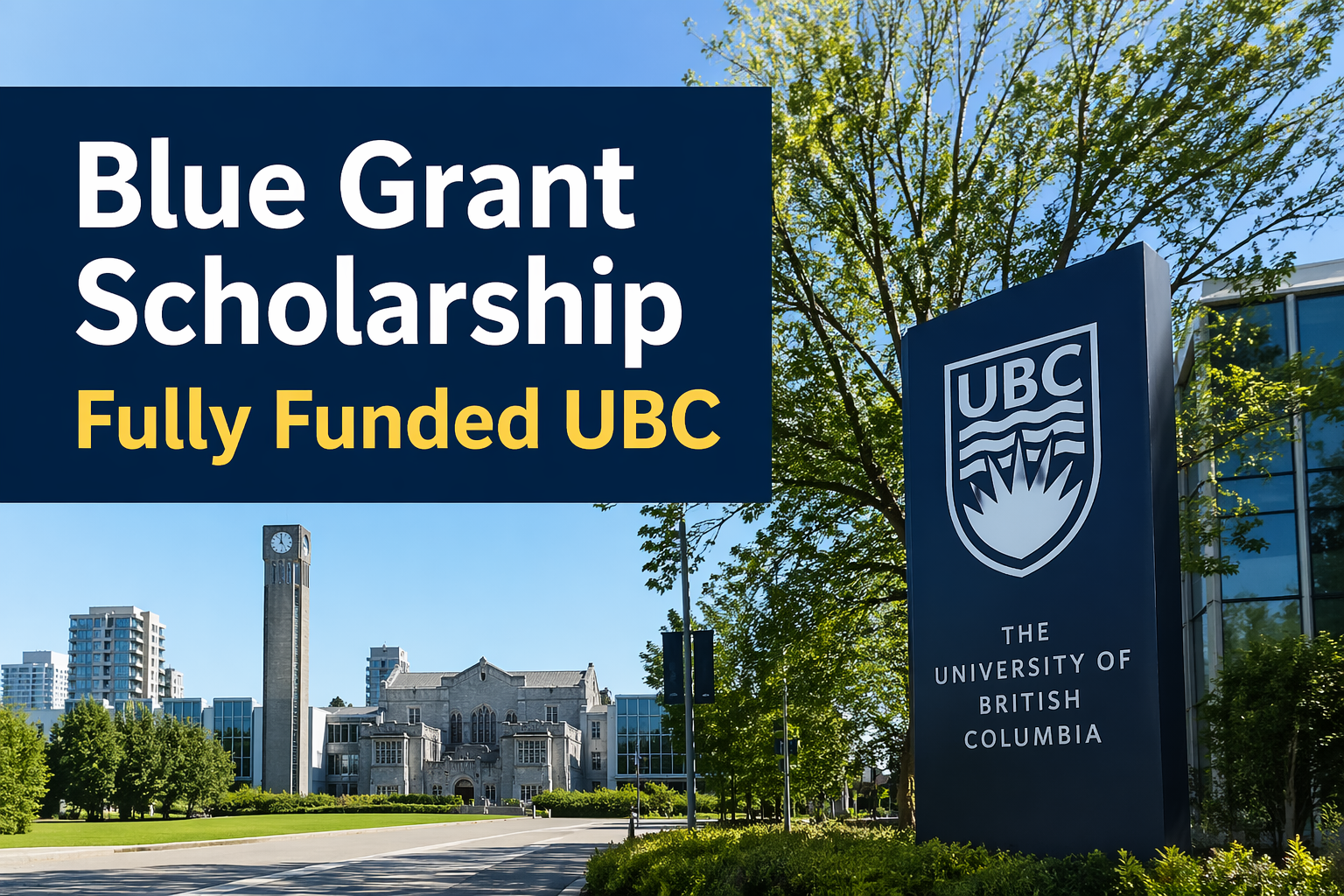 Blue Grant Scholarship Fully Funded UBC 2026