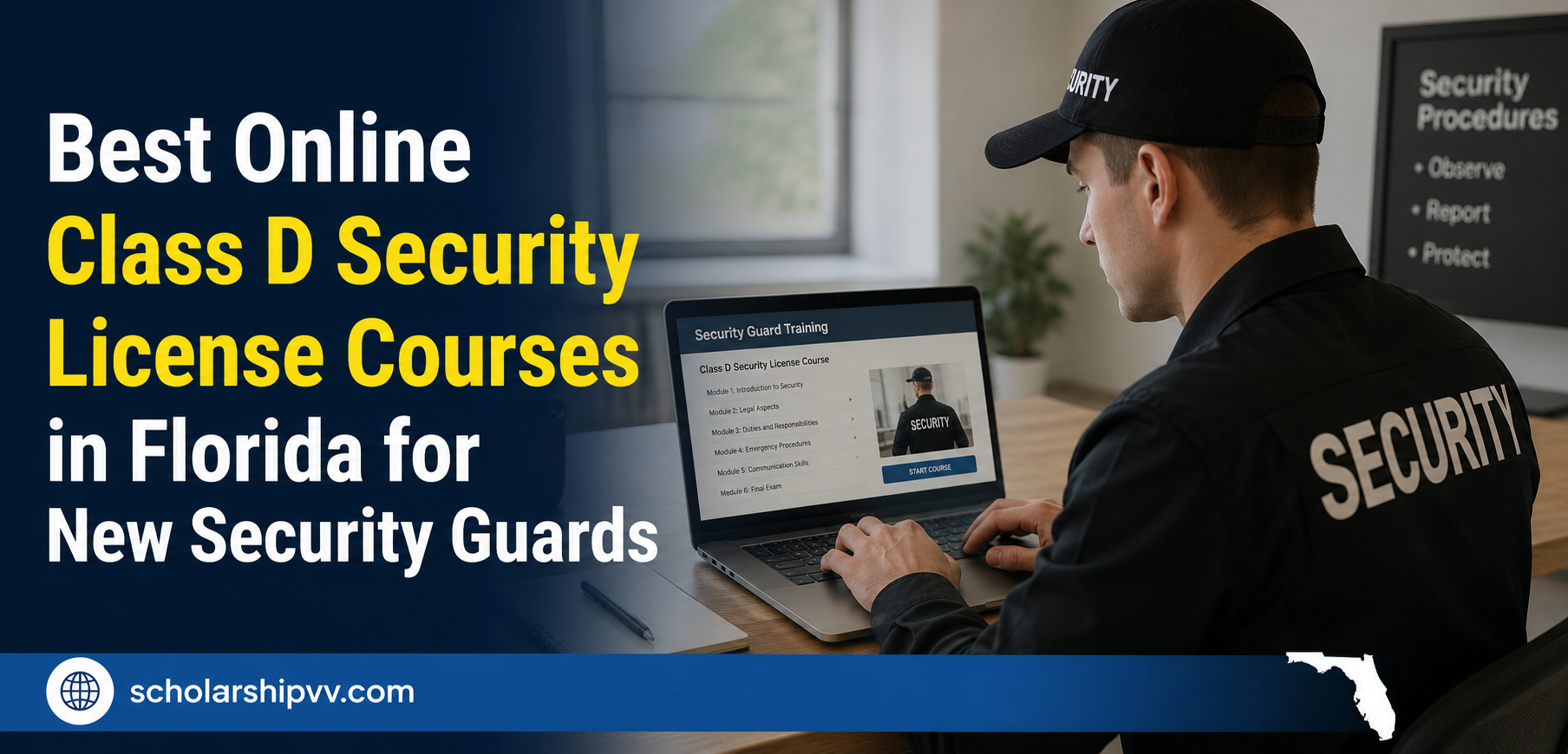 Best Online Class D Security License Courses in Florida for New Security Guards
