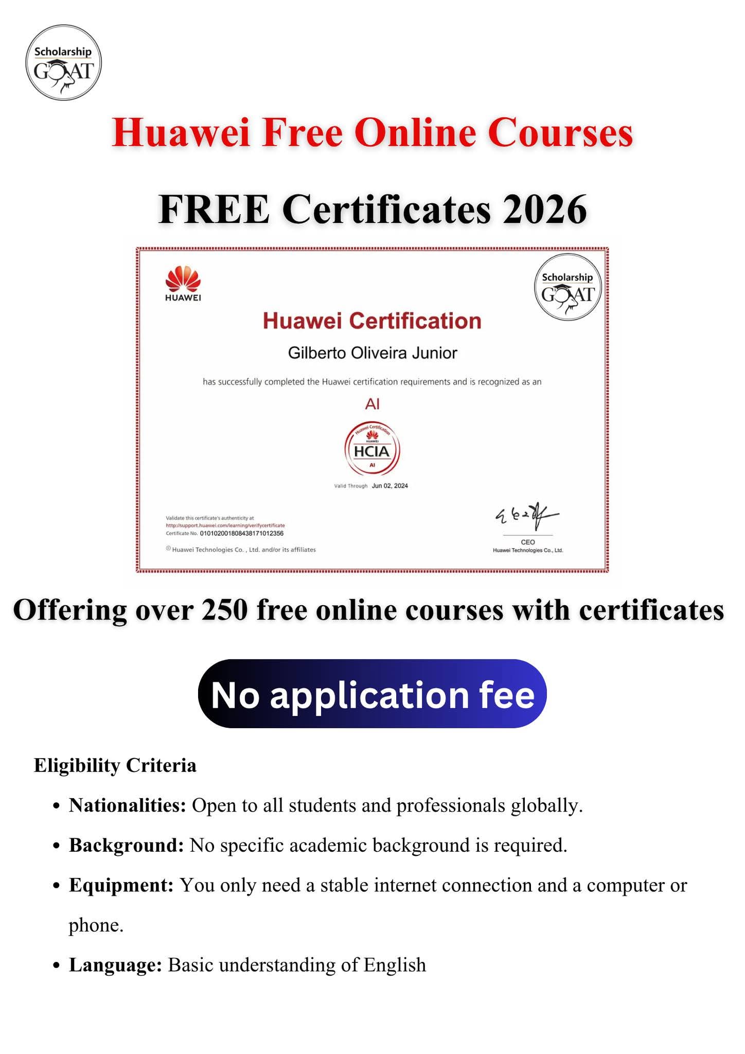Huawei FREE Courses with Certificates